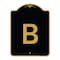 Signmission Designer Series Sign-Sign W/ Letter B, Black & Gold Aluminum Sign, 18" x 24", BG-1824-22962 A-DES-BG-1824-22962 - alternate 1
